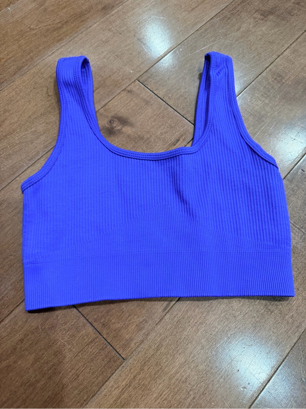 Seamless Ribbed Crop Bralette - Purple